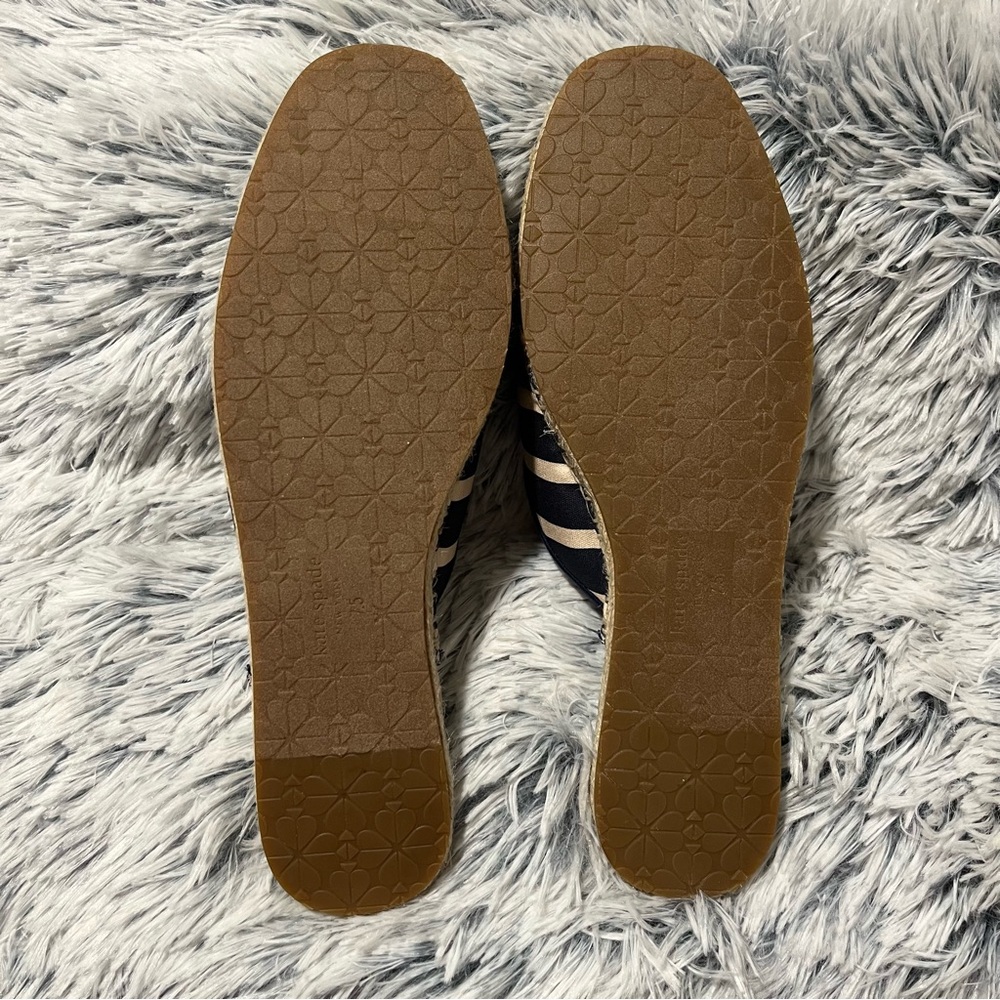 Kate Spade ♠️ Solero navy & cream stripe flower espadrille - NWOT size 7.5 - Picture 3 of 16